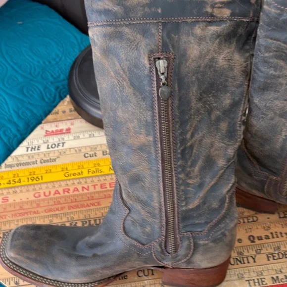 Dan Post Dark Brown Heeled Boots - Picture 7 of 8